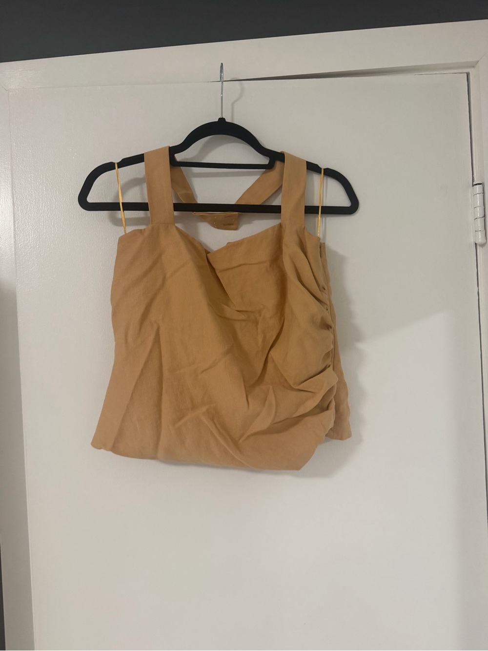 Mango Tan Square-Neck Sleeveless Camisole